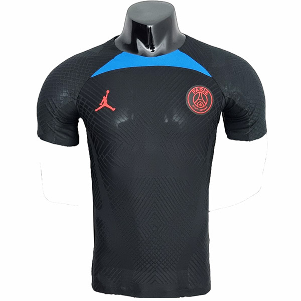 Jordan paris saint-germain pre-match training soccer jersey match men's black sportswear football shirt 2022-2023